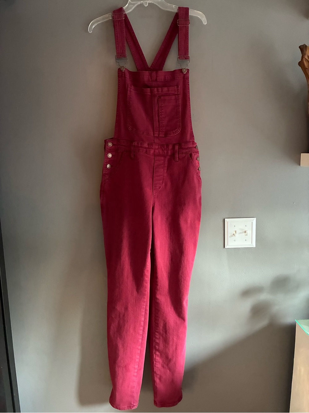 Judy Blue Burgundy Denim Overalls - Classic Bib Jumpsuit